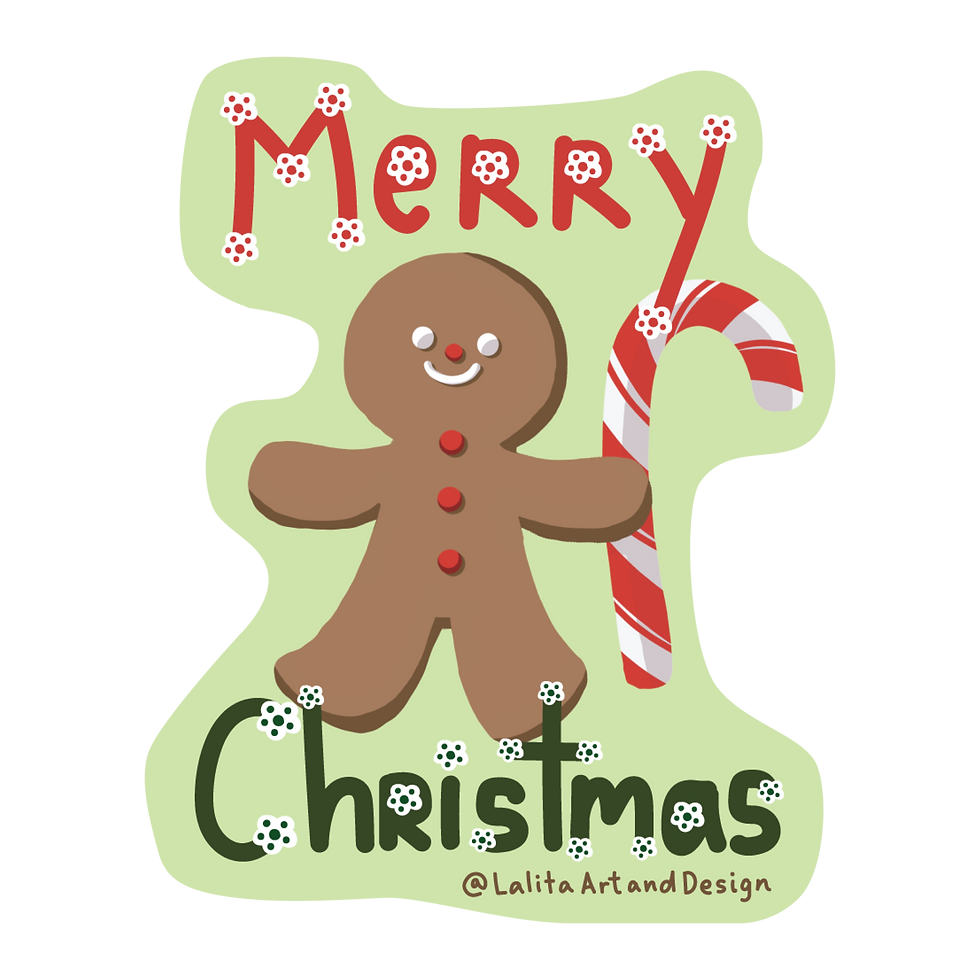 Ginger Bread Die Cut Sticker