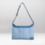 Blue handbag with white pattern and Papaya Crossbody - Brown, LALITA design.