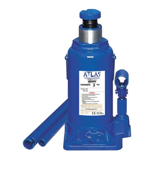 Atlas ATŞK 3 hidrolik şişe kriko, 3 ton ağırlığa kadar kaldırma kapasitesine sahip, 125 mm kaldırma yüksekliğinde profesyonel bir araç krikosudur. Araçların tamiri ve ağır parçaların kaldırılması için özel olarak tasarlanmış bu şişe kriko, yüksek stabilite ve dayanıklılık sunar. CE sertifikalı ve sağlamlığı test edilmiş olan ürün, uzun ömürlü ve güvenli kullanım sağlar.