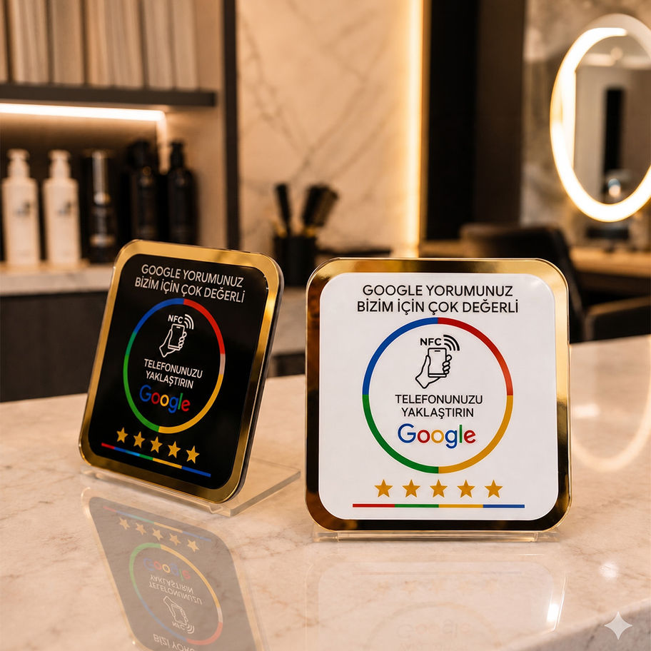 Google yorum için nfc qr stand