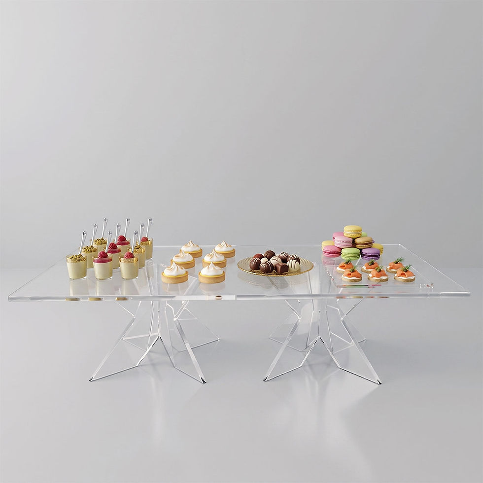 Modüler ayrılabilir tablalı masaüstü stant cup cake stant