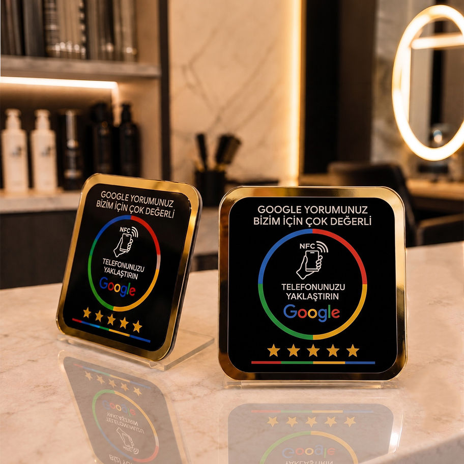 Google yorum için nfc qr stand