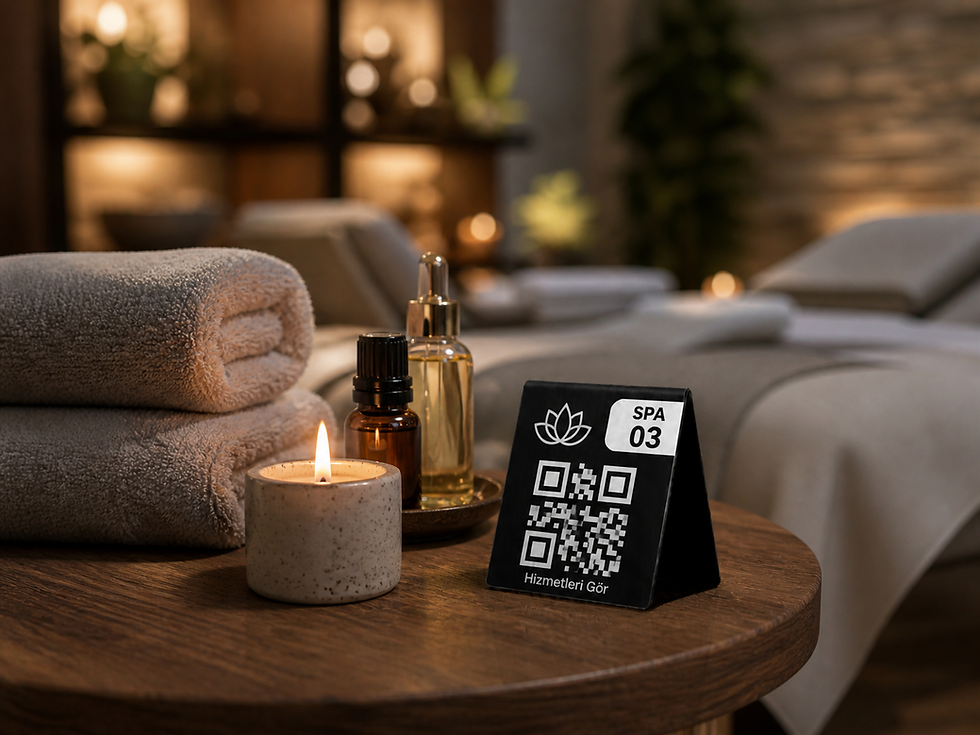 siyah qr menü standı