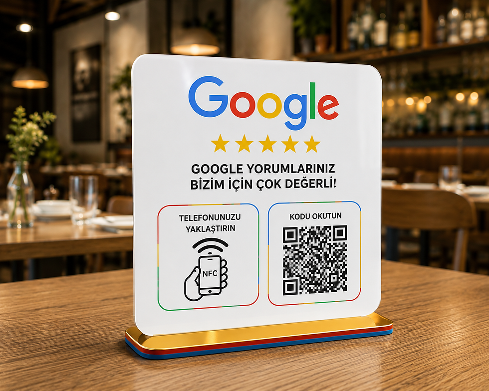 restoran kafe google yorum kartı