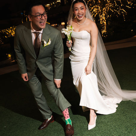 bride and groom in their wedding