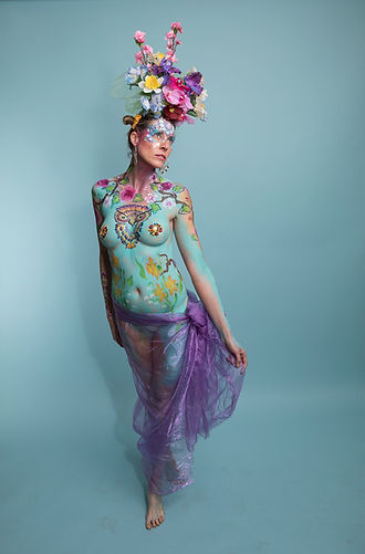 Floral minerva bodypaint