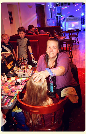Face painter at work