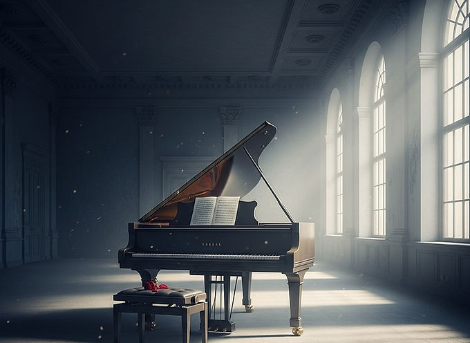 A minimal piano solo played under the warm afternoon sun