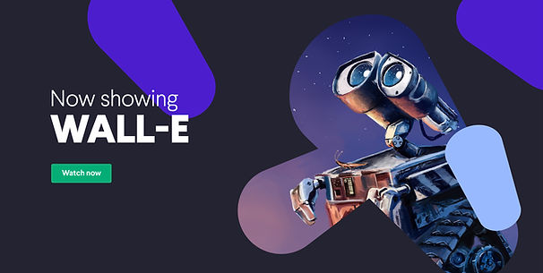 Title card: Now showing Wall-e