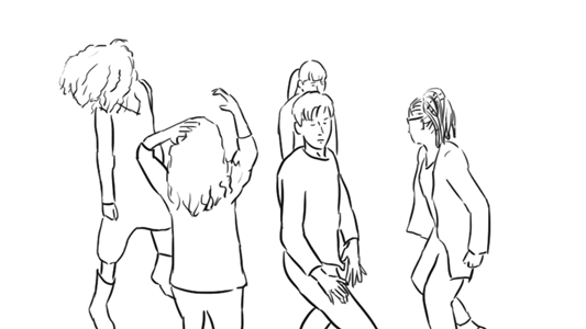 Rotoscope gif Orphan Black family