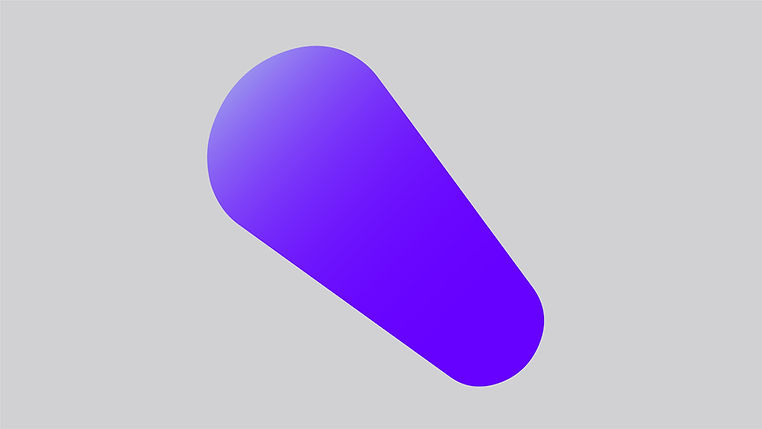 A tapered oblong shape