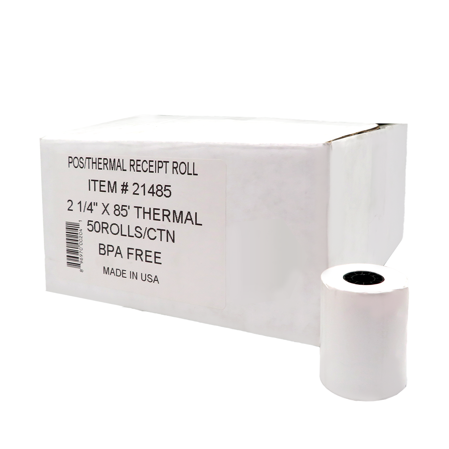 Thermal Paper 2 1/4x85, 1/2core