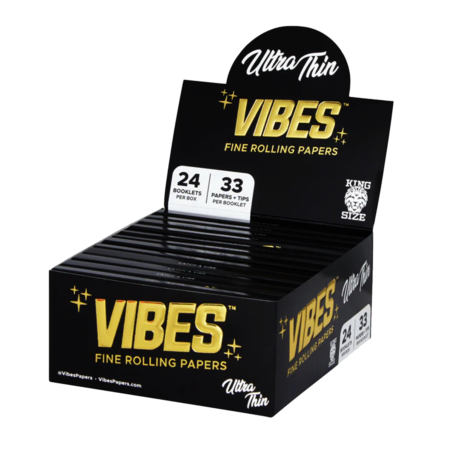 Vibes Cone UT Paper King Size + Tips - Black