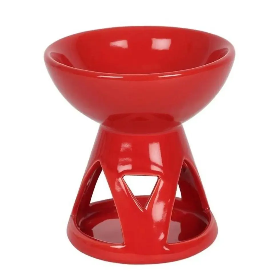Thumbnail: Geometric Oil and Wax Burner - Red