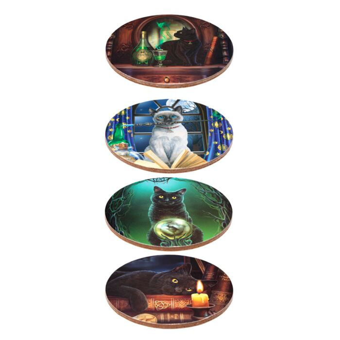 Thumbnail: Lisa Parker Magic Cats Set of 4 Cork Coasters