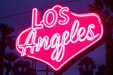 Bright Neon Sign in Las Angeles