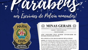 SINDEP PARABENIZA OS 76 ESCRIVÃES DE POLÍCIA NOMEADOS