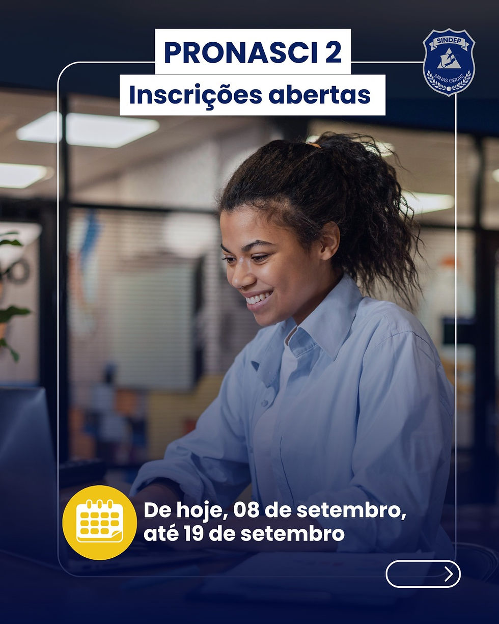 Atenção: Inscrições abertas Pronasci 