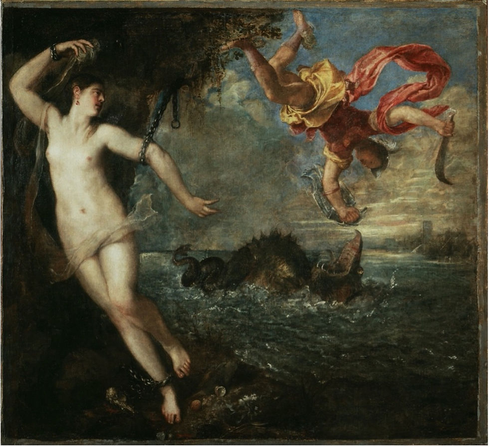 Painting of Titian, Perseus and Andromeda by Titian