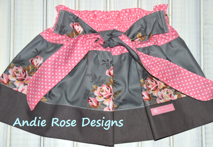 Thumbnail: Pink Grey Floral Skirt Set
