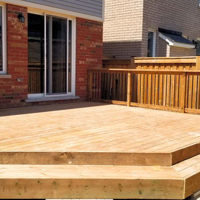 Fence and deck