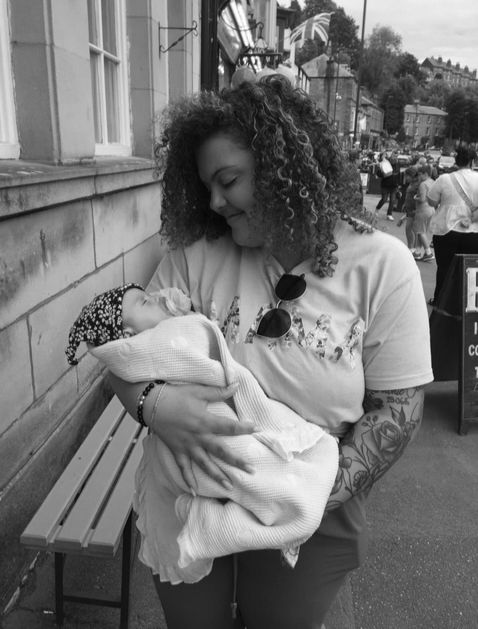 Nicole with her youngest girl