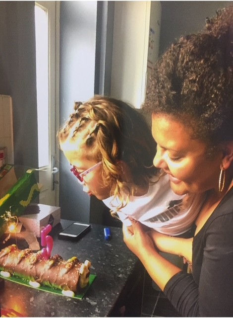 "celebrating my daughters 5th birthday, I felt so lucky to make it!"