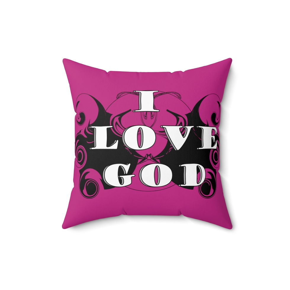 I Love God Spun Polyester Square Pillow