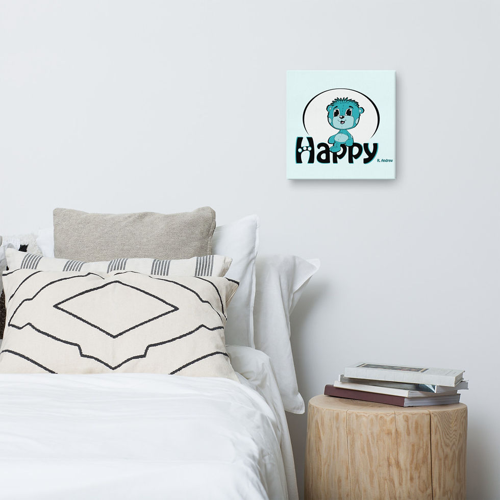 Happy Bear Canvas