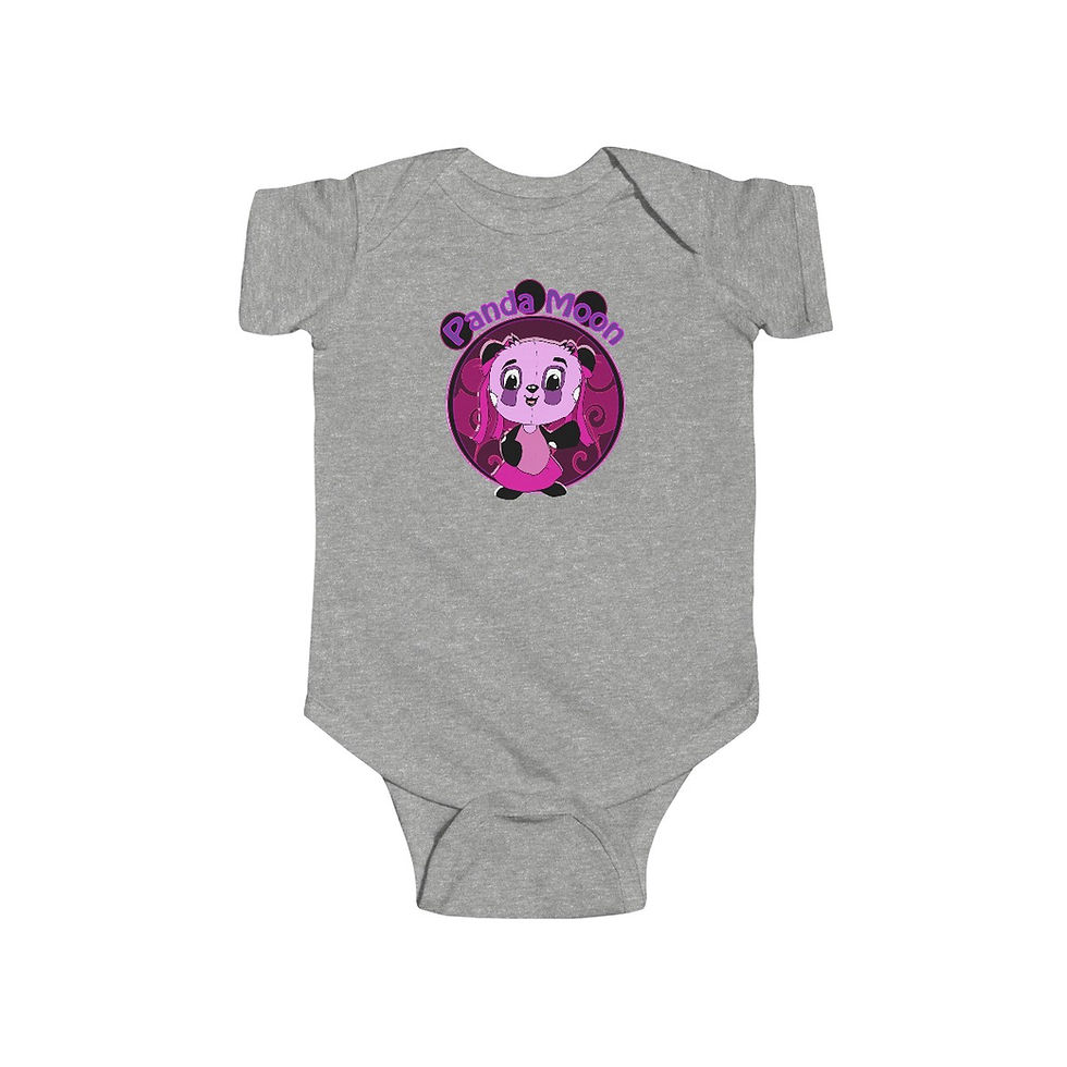 Thumbnail: Panda Moon Girl Infant Fine Jersey Bodysuit