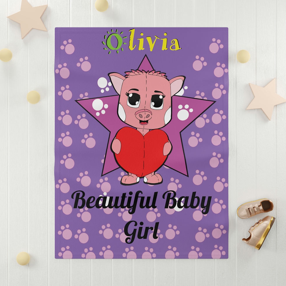 Thumbnail: Olivia Soft Fleece Baby Blanket
