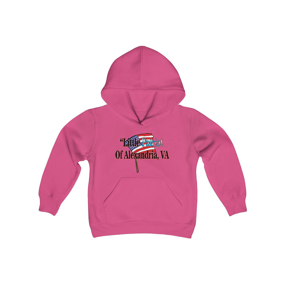 Thumbnail: Little Patriot Youth Boys and Girls Heavy Blend Hooded Sweatshirt