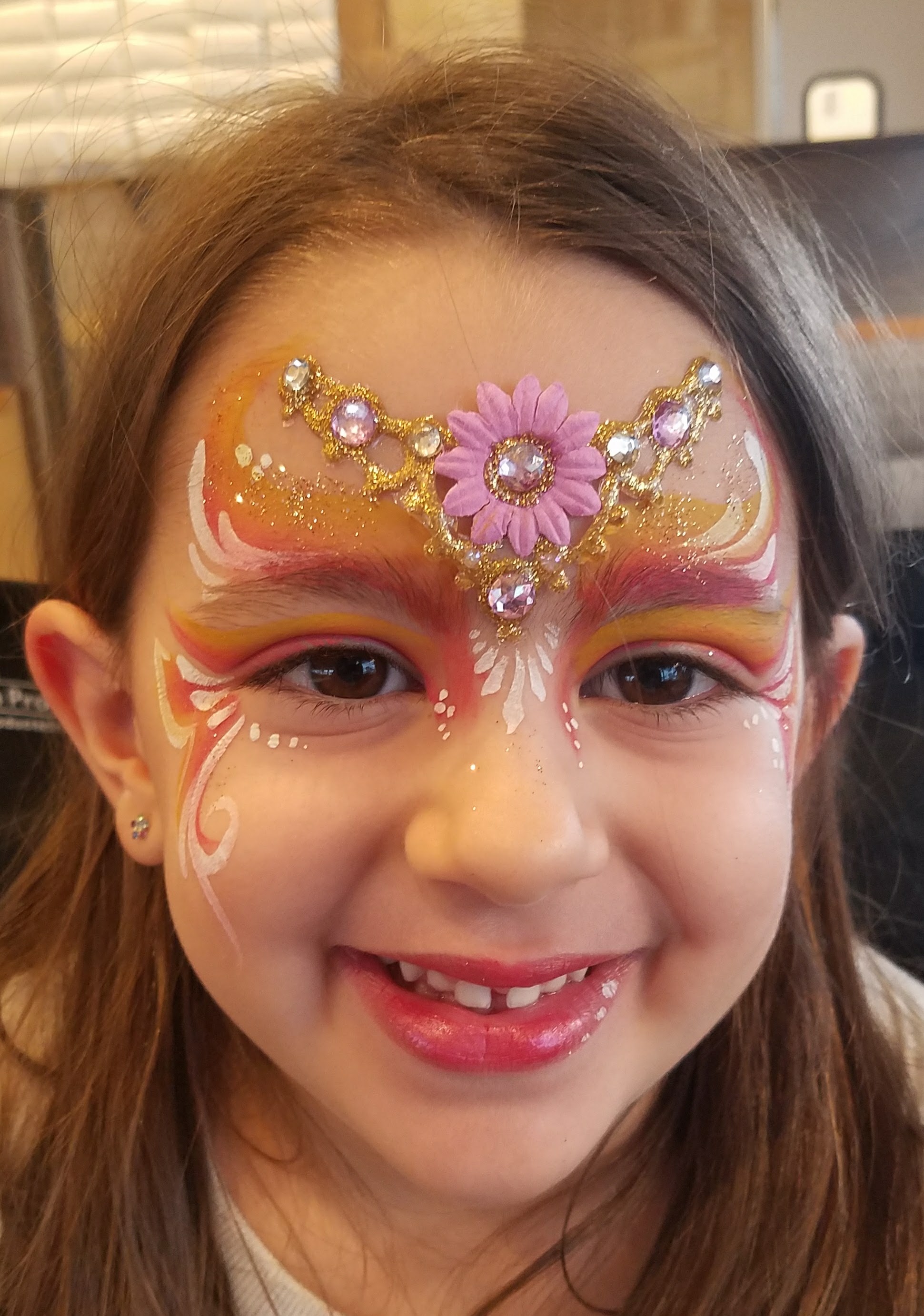 Springtime princess face paint