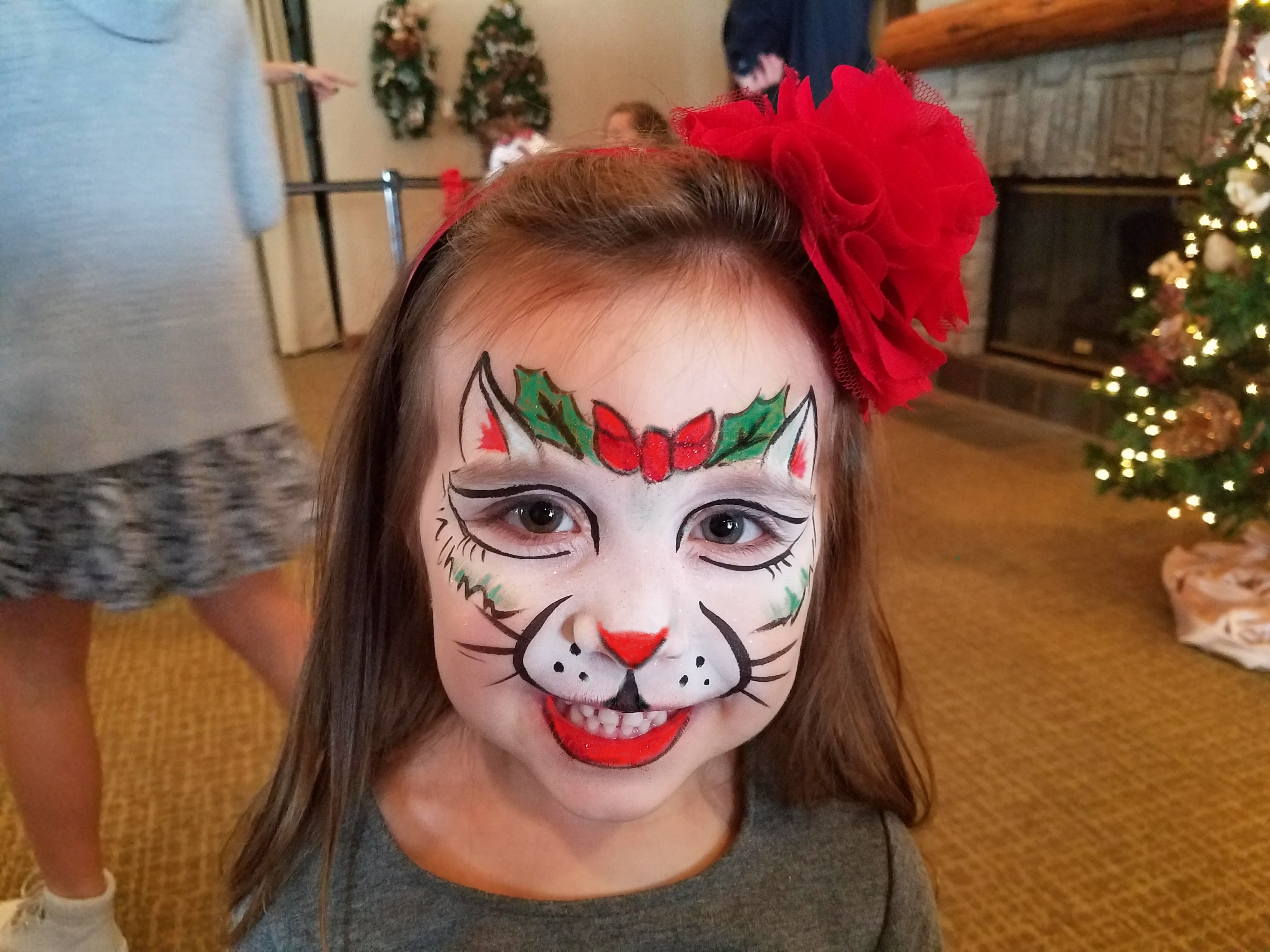Christmas cat face