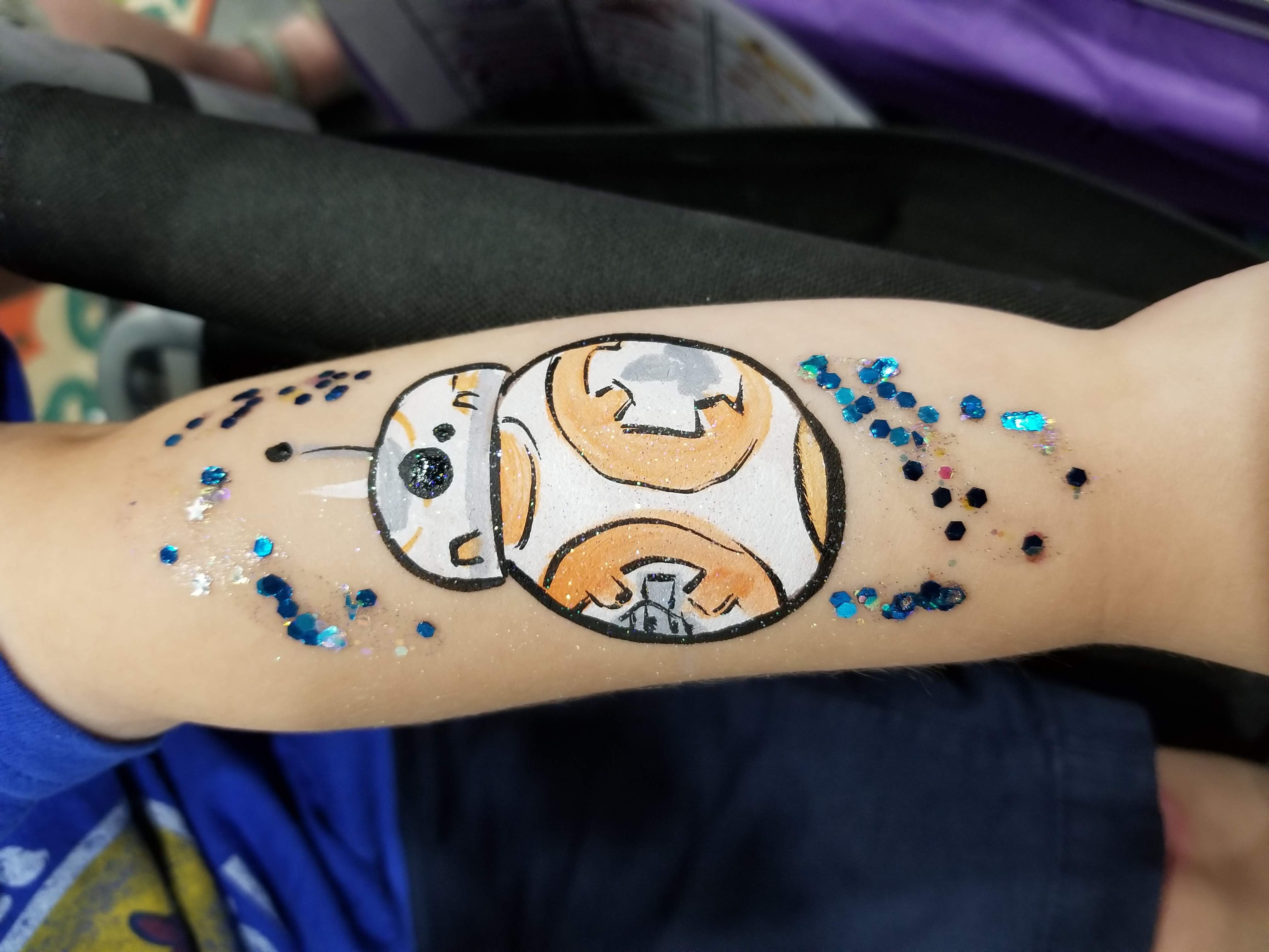 BB-8 face paint (arm)