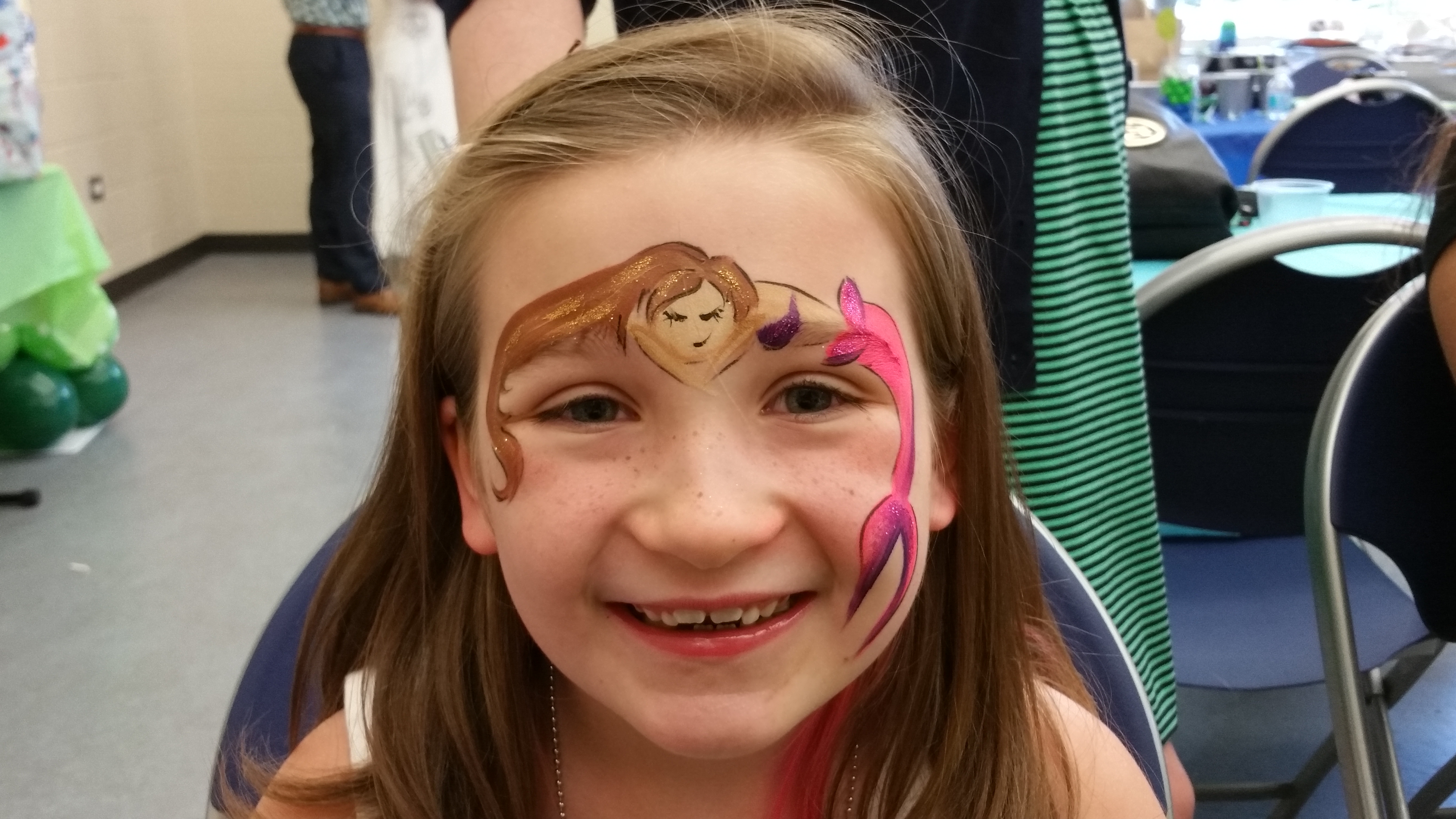 Mermaid over eye face paint
