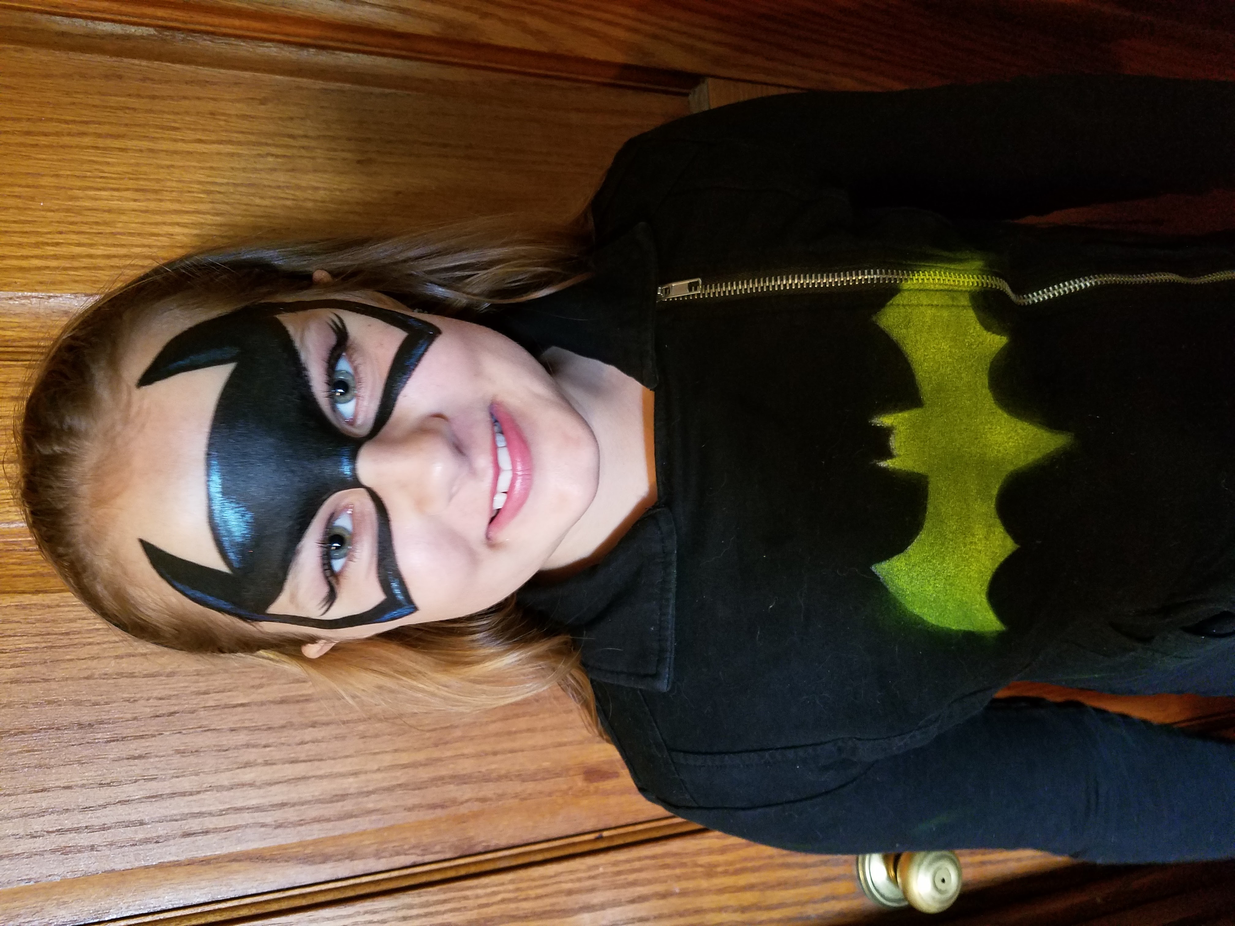 Batgirl face paint mask