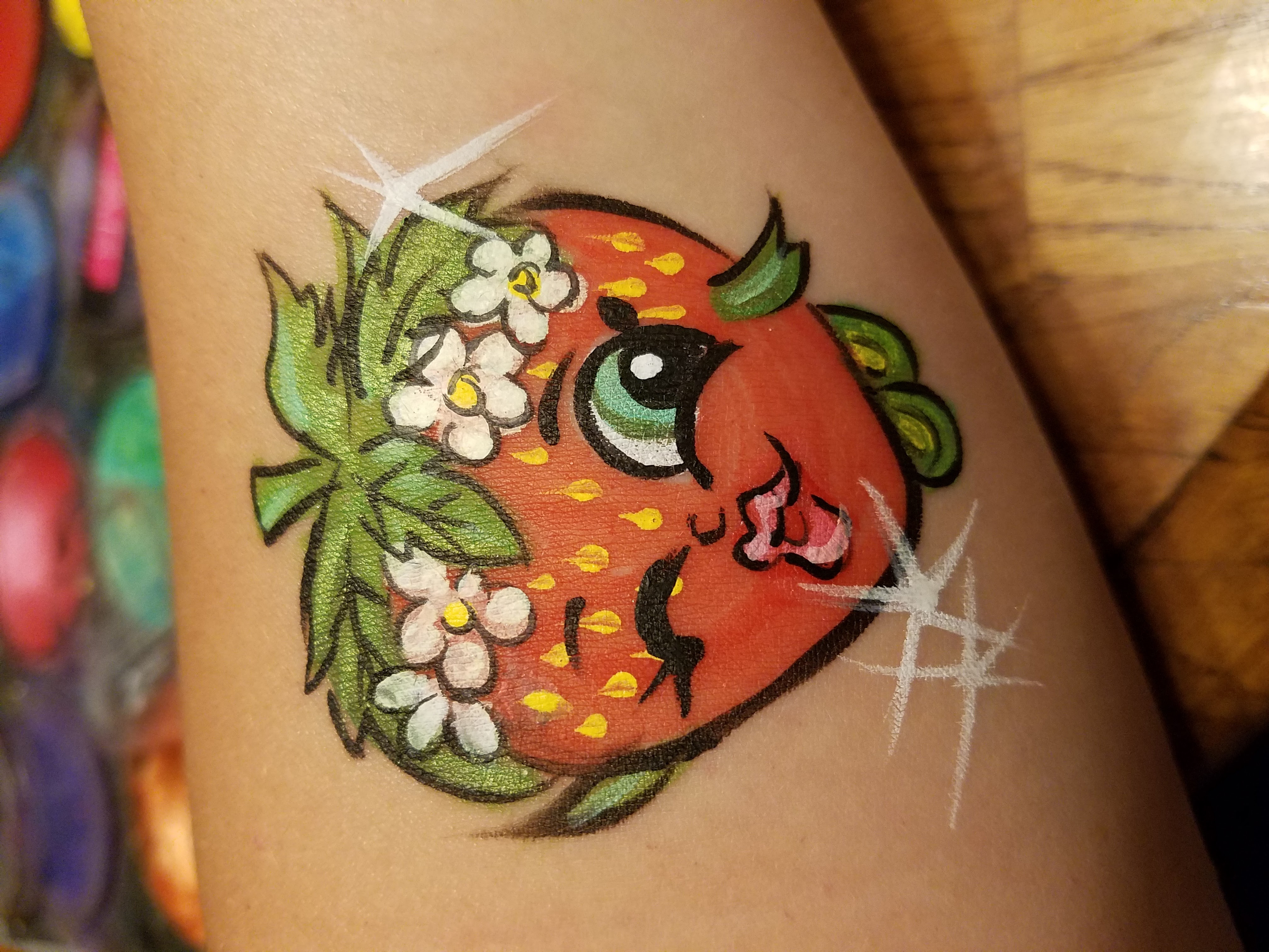 "Strawberry Kiss" face paint