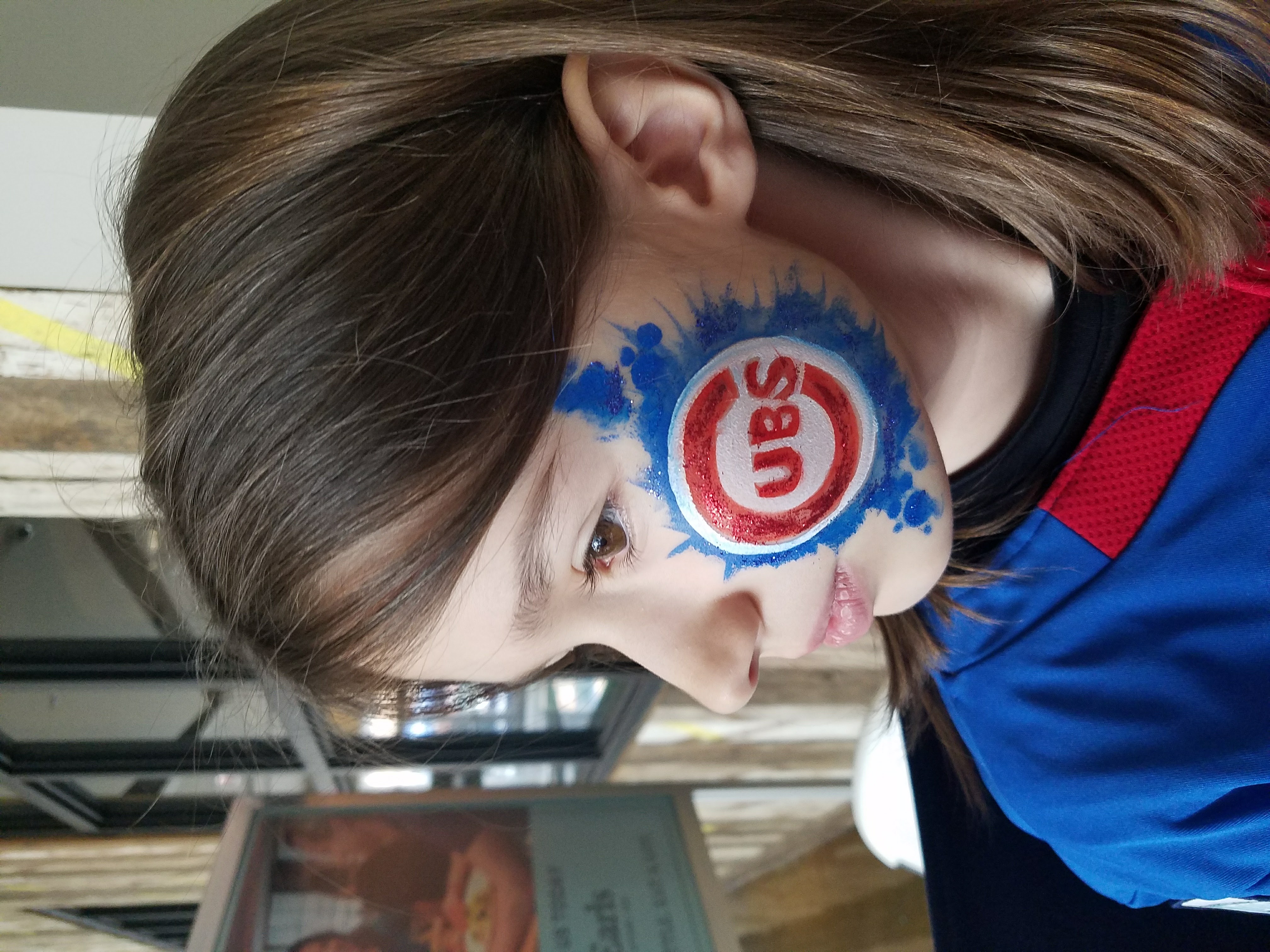 Chicago Cubs baseball face paint