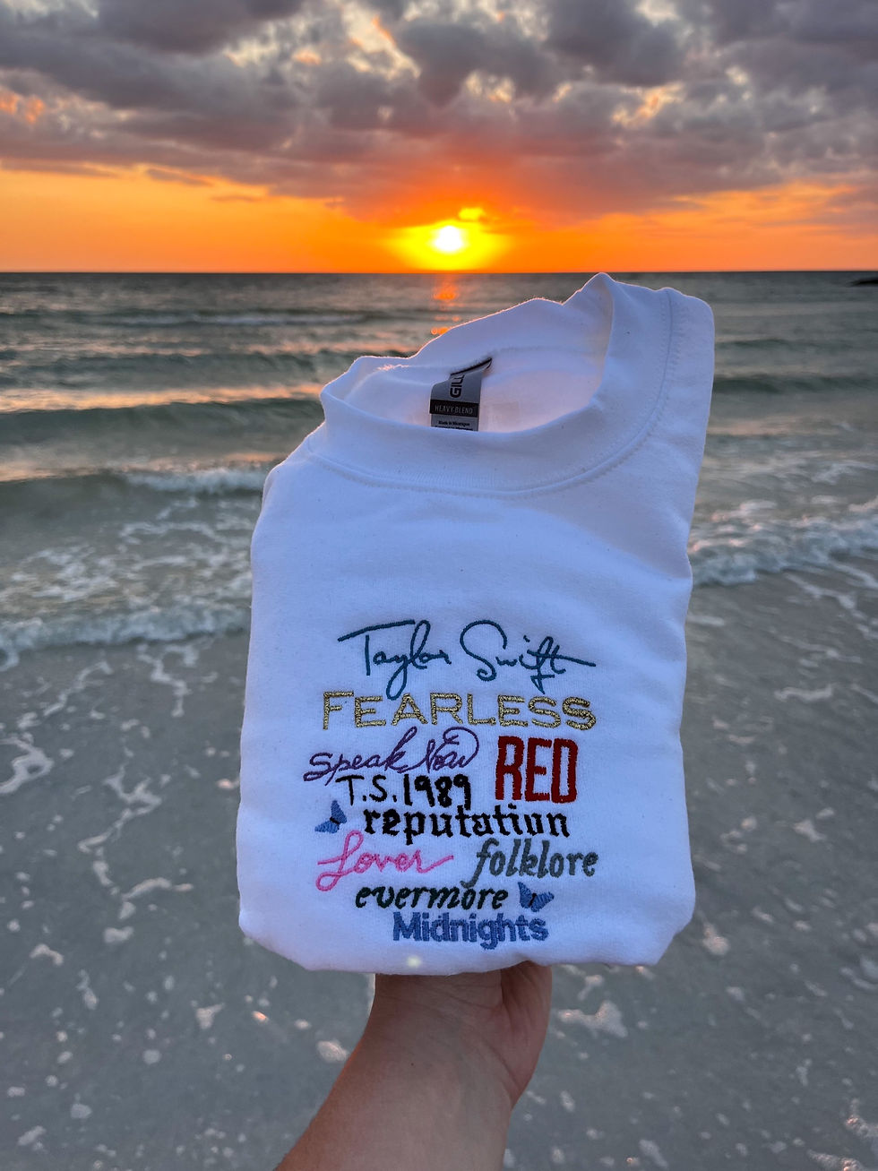 Taylor Swift Album Embroidered - Crewneck