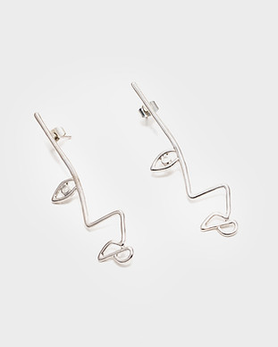 Designed Silver Earrings
