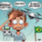 jovem preocupado com a perda do drone