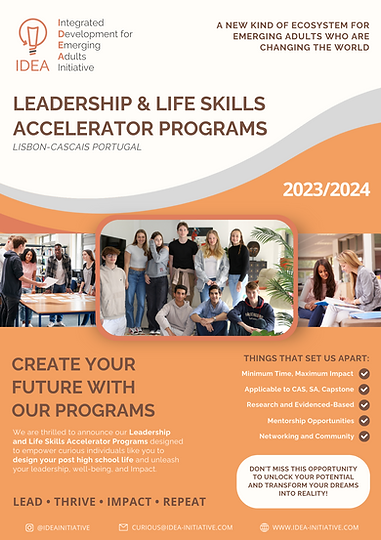 Leadership and Life Skills accelerator programs for older teenagers Portugal