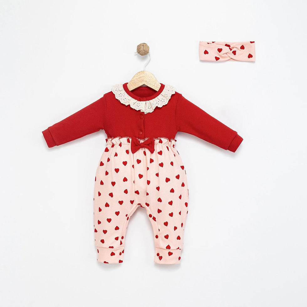 Küçük resim: 30170- Fiyonklu kalpli kız tulum