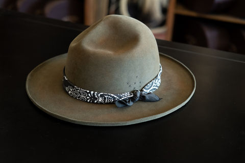 Custom contemporary hat with bandana