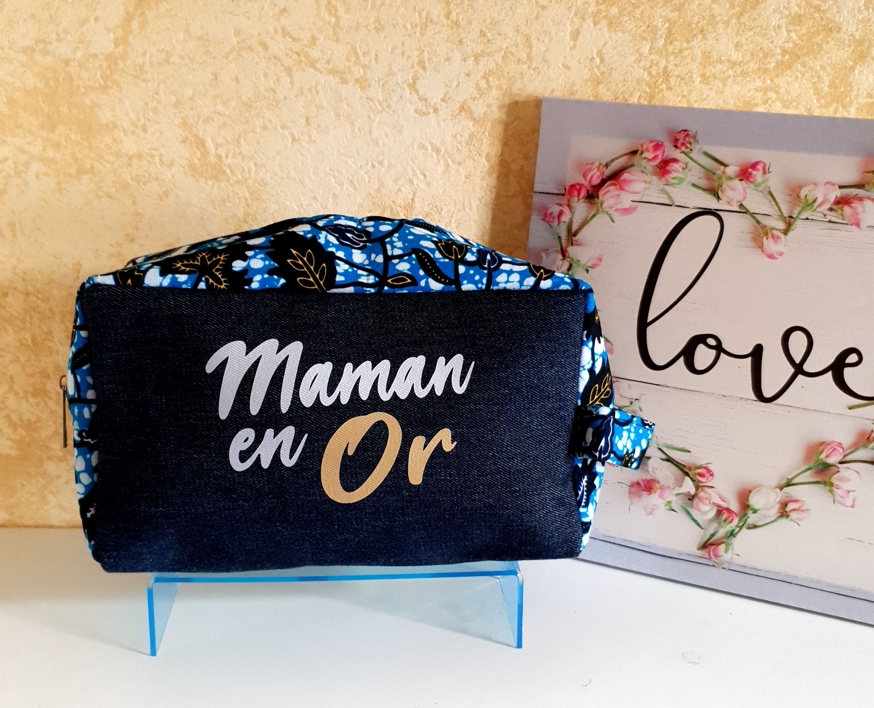 Trousses de toilette en wax - Maman en OR