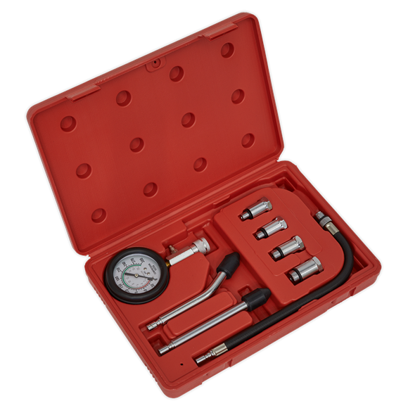SEALEY 8pc Petrol Engine Compression Test Kit
