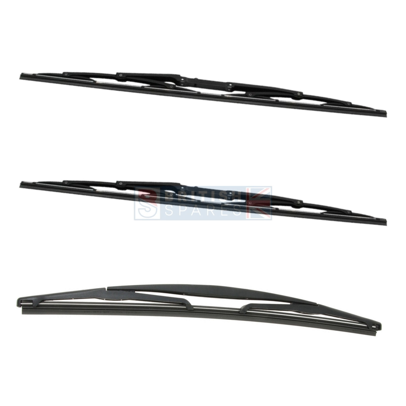 DISCOVERY 2 1998>2004 FRONT AND REAR WIPER BLADE SET OF 3