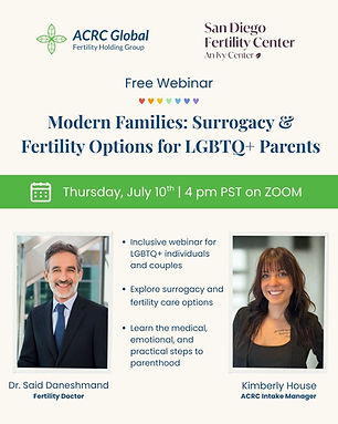 ACRC Global Webinar with SDFC Dr. Suanna Park about ferility, IVF, surrogacy in california, and egg donor selection