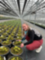 Dr. Willis with plants.